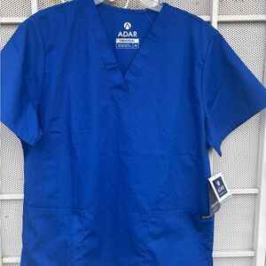 ADAR M unisex classic fit and universal Scrub cotton blend Royal blue NWT